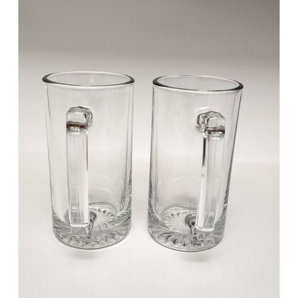 Mega Pint Beer Mug XL Heavy Glass Stein 7" Tankard Barware 25 oz Set Of 2 - Picture 5 of 7